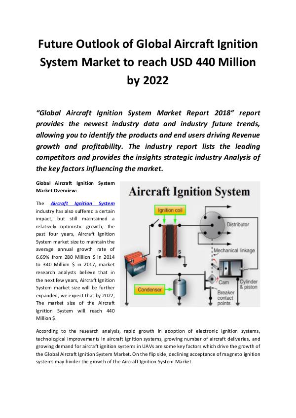 Aircraft Ignition System Market 2018 - 2022