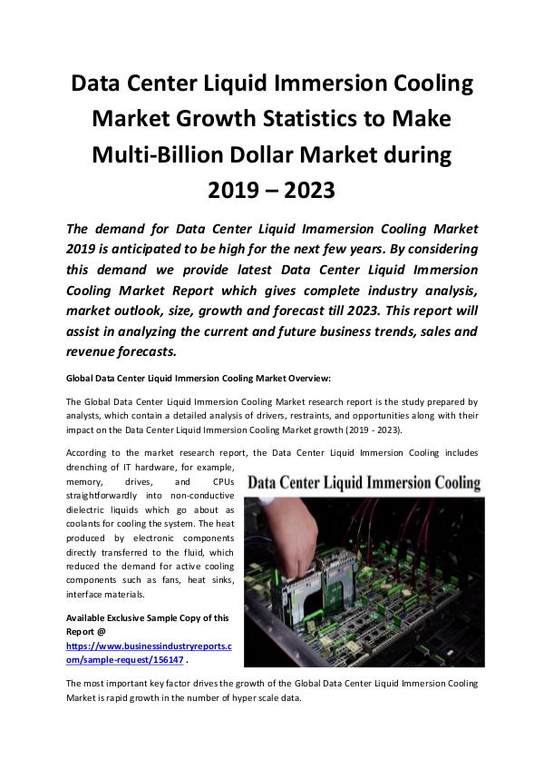 Global Data Center Liquid Immersion Cooling Market