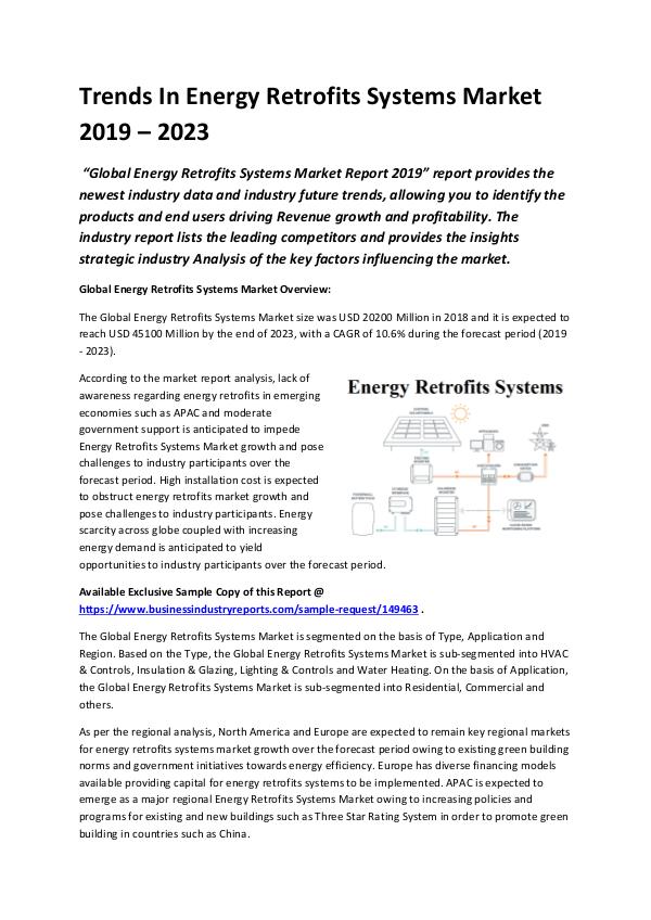 Global Energy Retrofits Systems Market 2019 - 2023