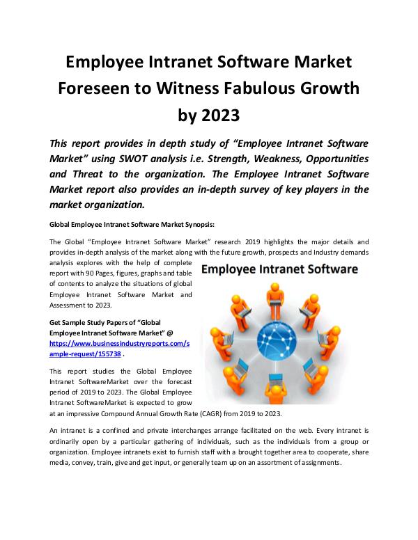 Global Employee Intranet Software Market 2019