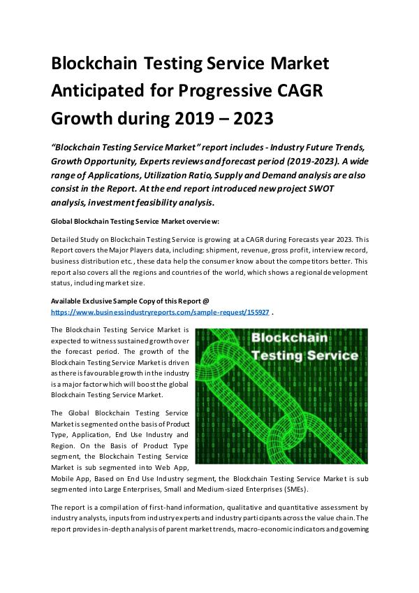 Global Blockchain Testing Service Market Report 20