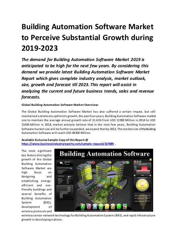 Global Building Automation Software Market Report