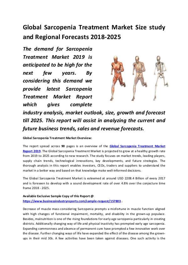 Global Sarcopenia Treatment Market Size study, by