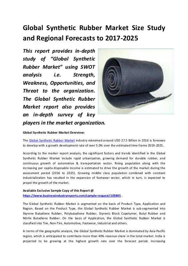 Global Synthetic Rubber Market Size Study, by Type