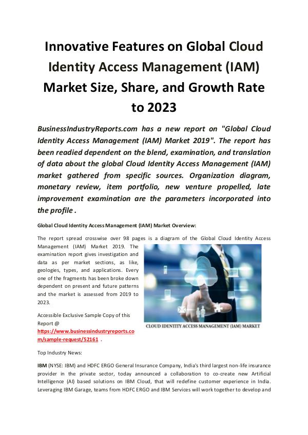 Global Cloud Identity Access Management Market 201