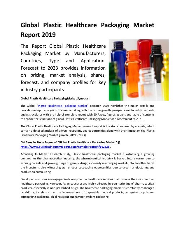 Global Plastic Healthcare Packaging Market Report