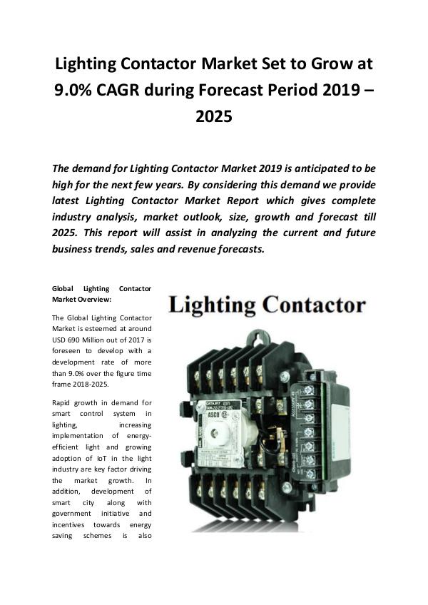 Global Lighting Contactor Market 2019