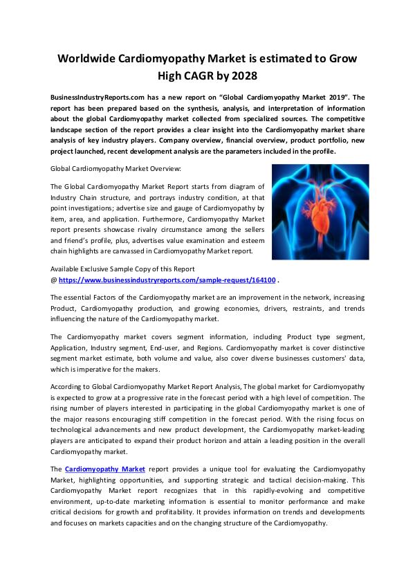 Cardiomyopathy market gauge, Trend 2028