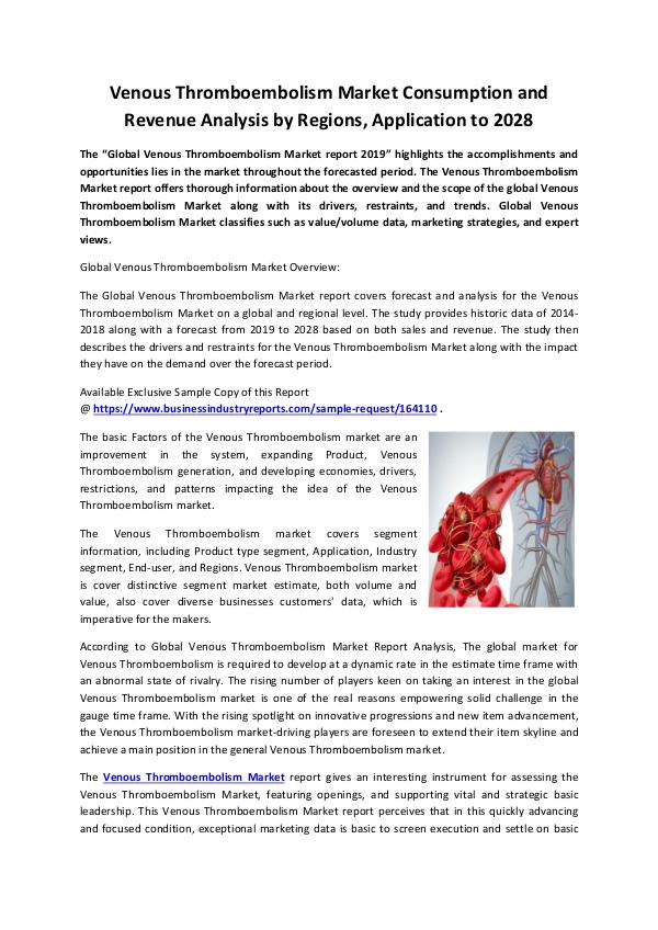 Venous Thromboembolism Market 2019