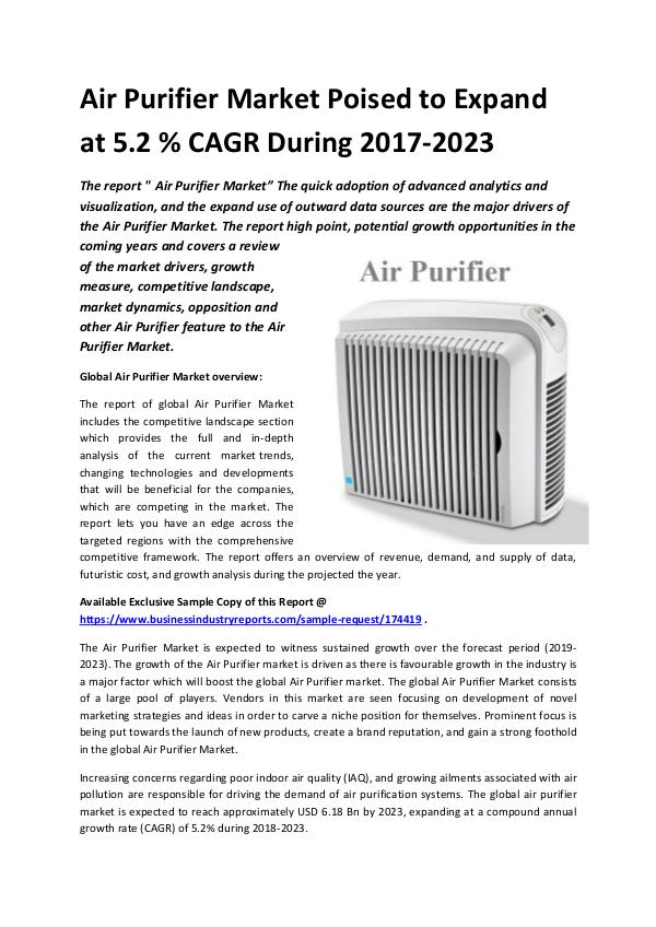 Market Research Reports Global Air Purifier Market 2018-2023.docx