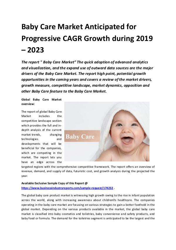 Market Research Reports Global Baby Care Market 2018-2023.docx