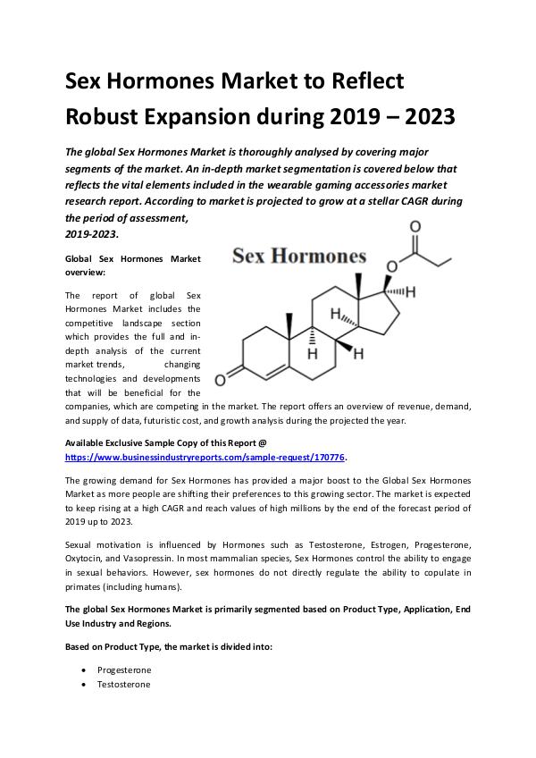 Market Research Reports Global Sex Hormones Market Report 2019.docx