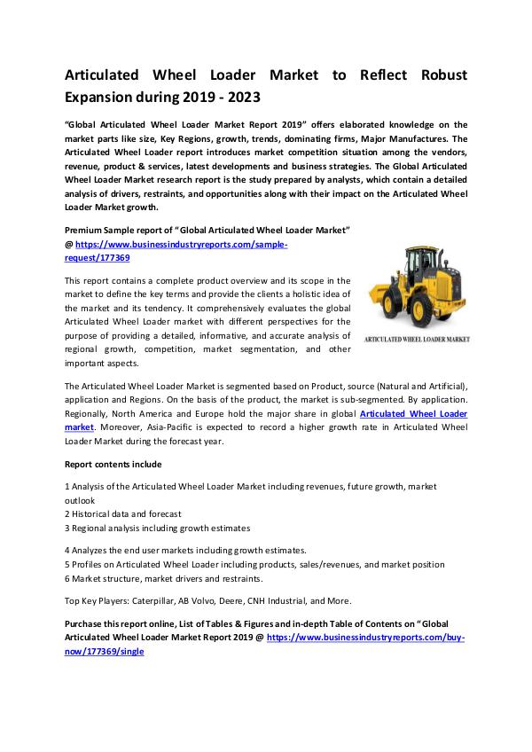 Articulated Wheel Loader Market 2019