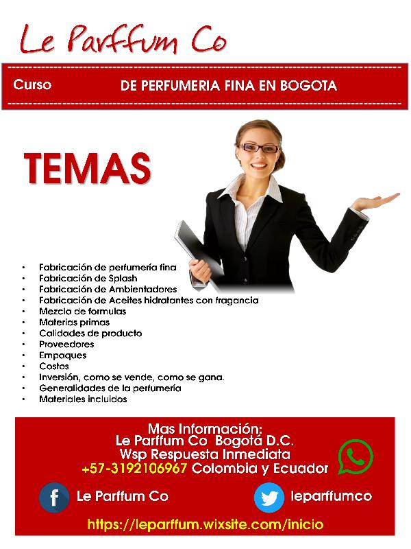 BROCHURE CURSO DE PERFUMERIA ABRIL 2018