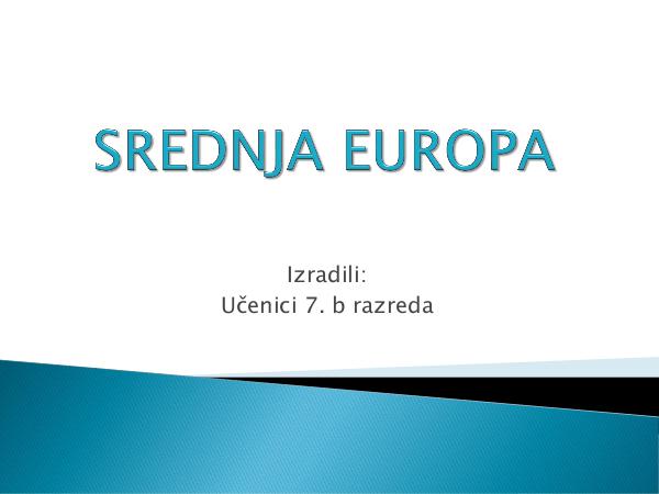 Srednja Europa SREDNJA EUROPA