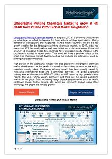 Lithographic Printing Chemicals Market to reach US$ 17.5bn by 2025