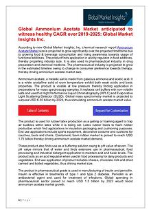 Ammonium Acetate Market 2019 Regional Growth Drivers