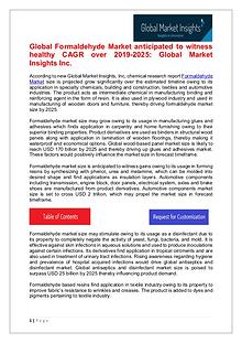 Global Formaldehyde Market 2019 By Regional Trend