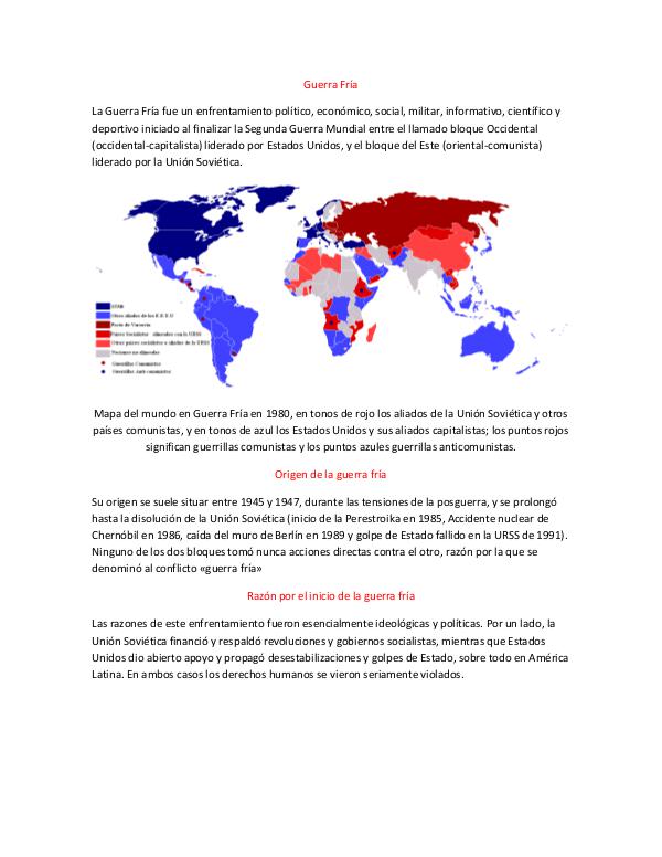 GUERRA FRIA Guerra-Fría