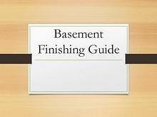 All About Basement Finishing