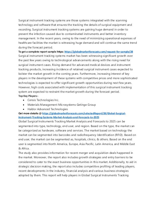 Surgical Instrument Tracking Systems Market Analys