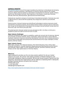 Global Chemicals Market Forecast, Share and Size Analysis