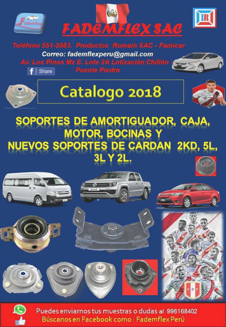 CATALOGO DE FADEMFLEX  2018 CATALOGO FADEMFLEX 2018