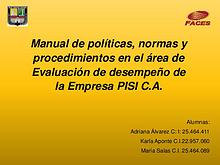 Manual de Politicas, presentacion