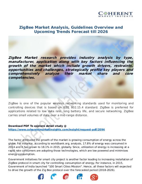 ICT RESEARCH REPORTS ZigBee-Market