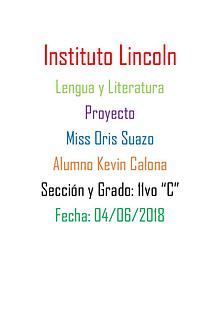 Proyecto de Literatura