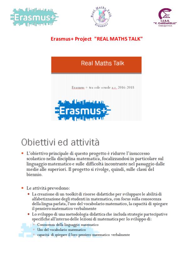 Diari di viaggio_Real Maths Talk diari di viaggio_progetto Erasmus_ Real Maths Talk