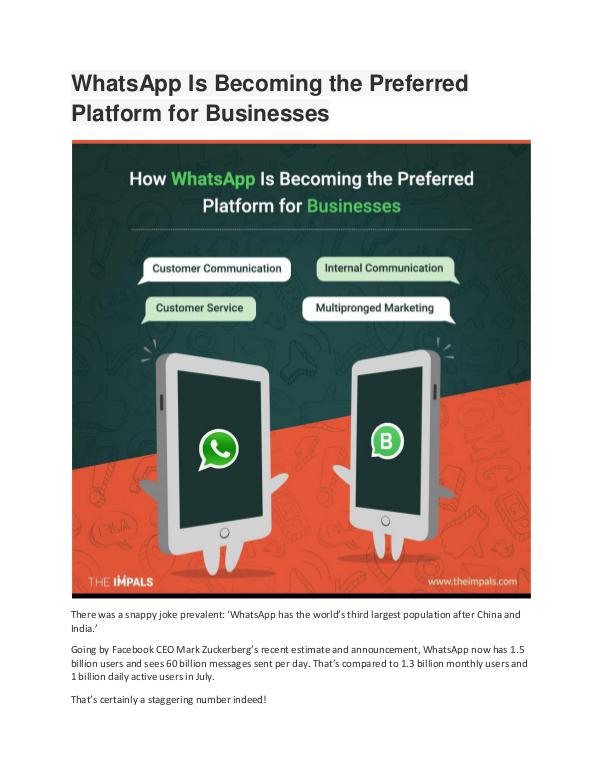 WhatsApp Is Becoming the Preferred Platform for Bu