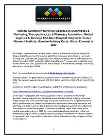 Medical Automation Market