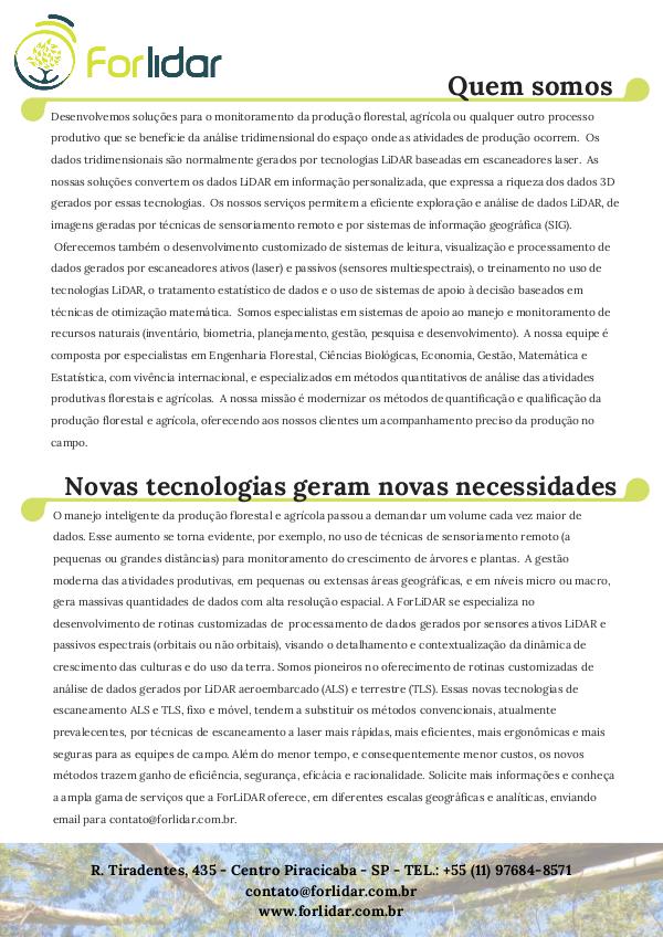 Portfolio da Forlidar Forlidar_Portfolio