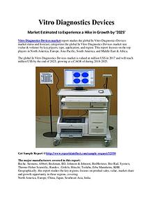 Vitro Diagnostics Devices Market Estimated Great Hike in 2025