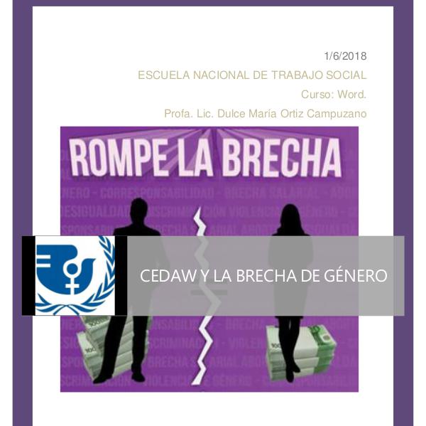 Proyecto CEDAW y Brecha de género Proyecto CEDAW y Brechas de Género