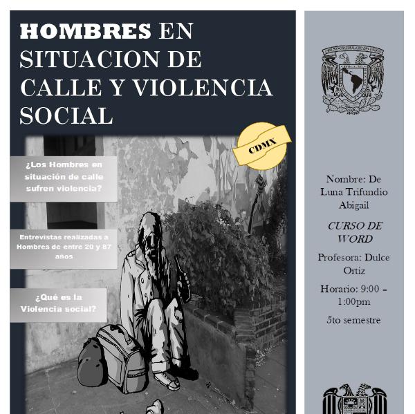 Hombres en Situación de Calle CDMX Proyecto Final ( Revista HSC)