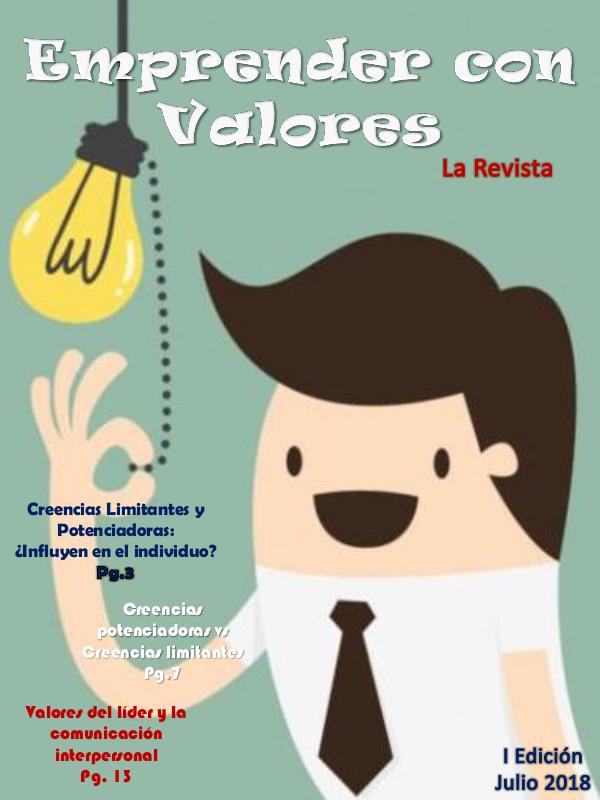 Mi primera revista Emprender con Valores. La revista