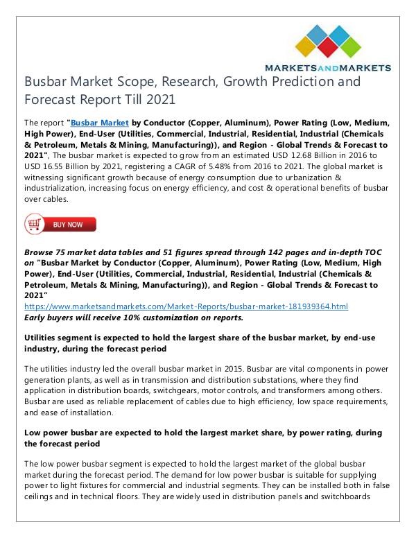 Energy and Power Busbar Market