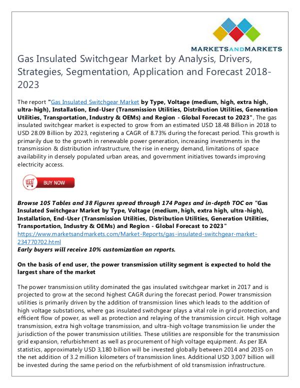 Energy and Power Gas Insulated Switchgear Market