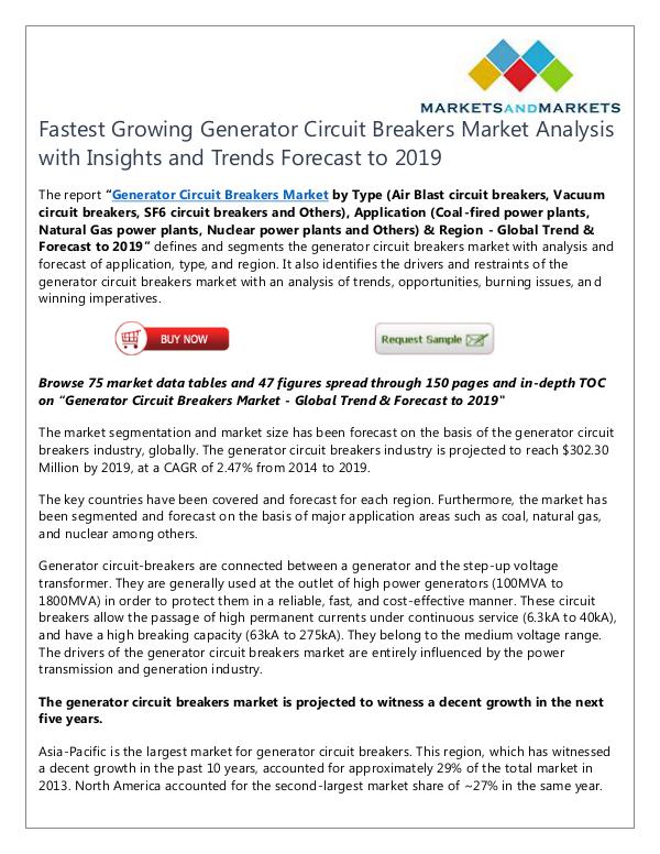 Energy and Power Generator Circuit Breakers Market