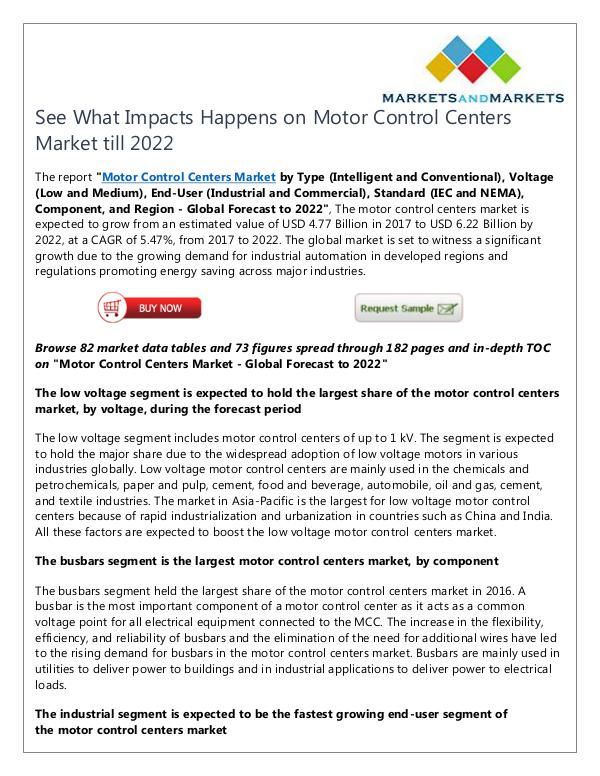 Motor Control Centers Market