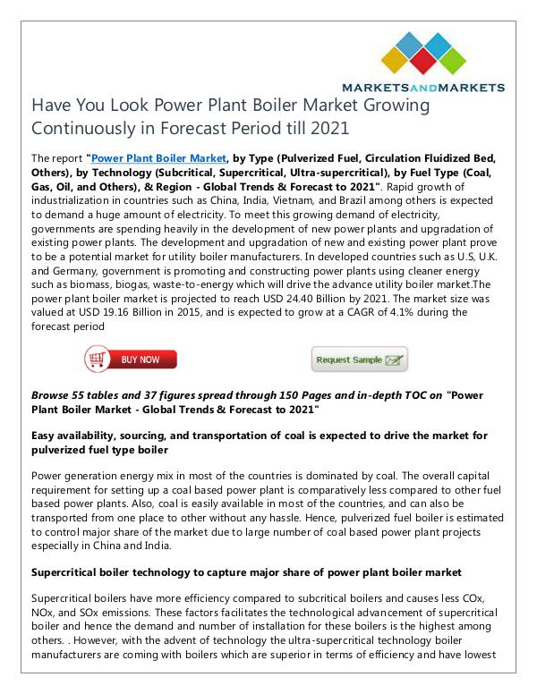 Power Plant Boiler Market