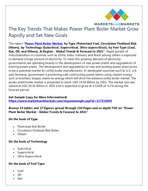 Energy and Power Power Plant Boiler Market