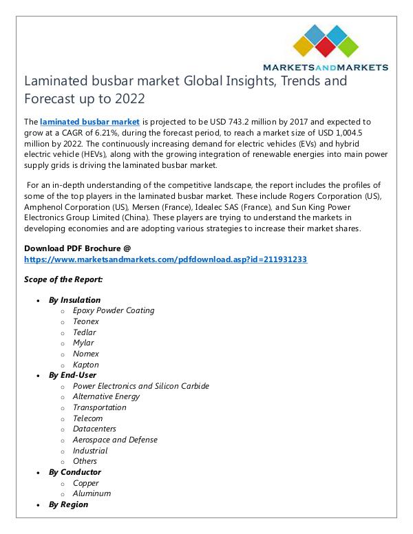 Energy and Power laminated busbar market