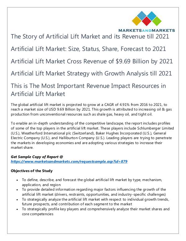 Energy and Power Artificial Lift Market