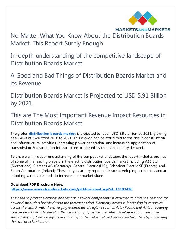 Energy and Power Distribution Boards MarketThe global distribution