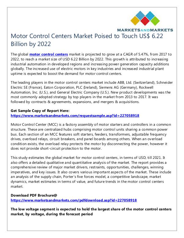 Energy and Power Motor Control Centers Market