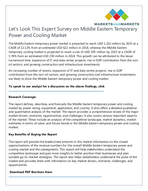 Middle Eastern Temporary Power and Cooling Market