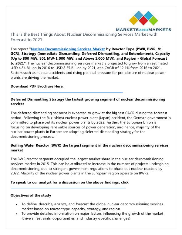 Nuclear Decommissioning Services Market